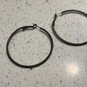 Metal hoop earrings